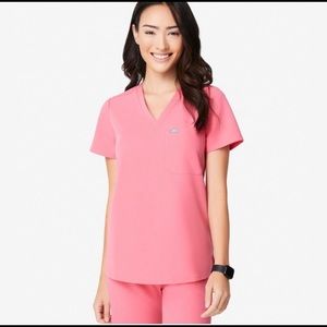 Figs pink Catarina One-Pocket Scrub top
